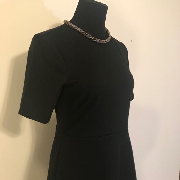 Topshop blk skater dress with beaded collar SZ 6 - Picture 7 of 11